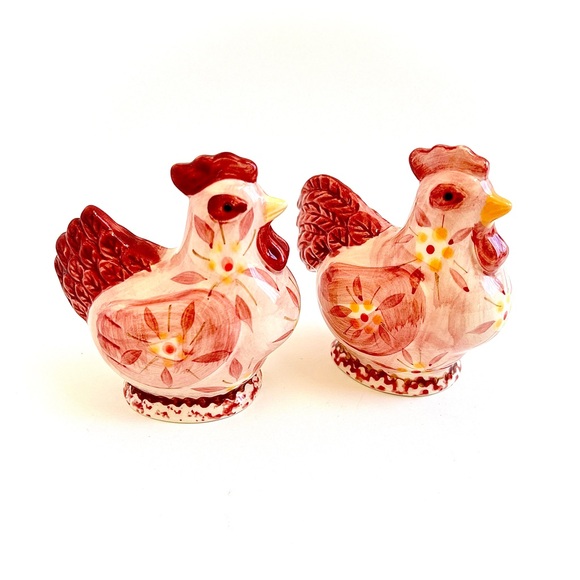 Vintage Temp-tations Old World Cranberry Chicken Salt & Pepper Shakers - Picture 2 of 10